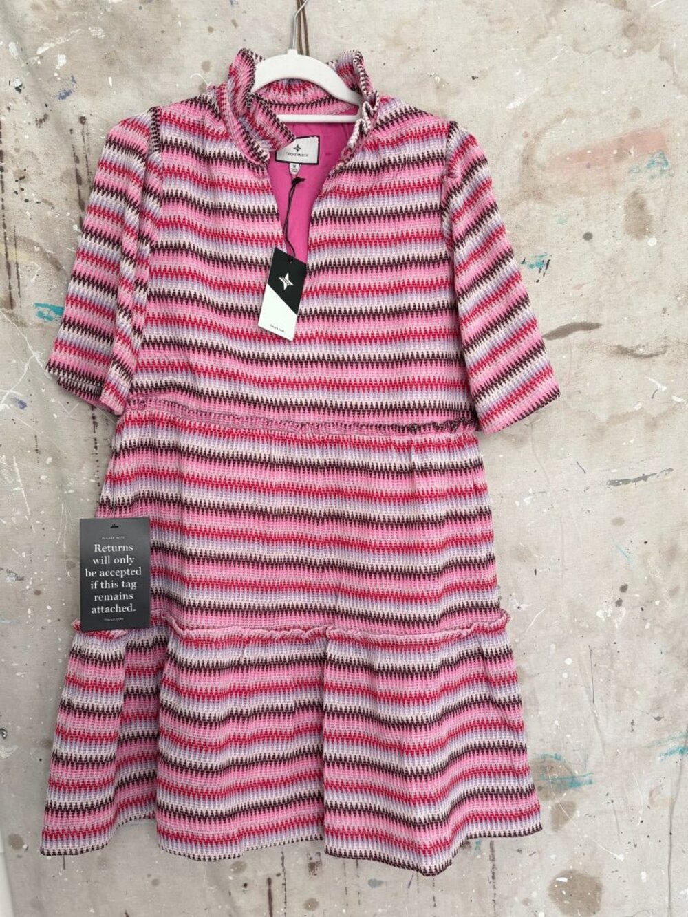 Tuckernuck Crawford Dress in Pink Multi - Picture 3 of 7
